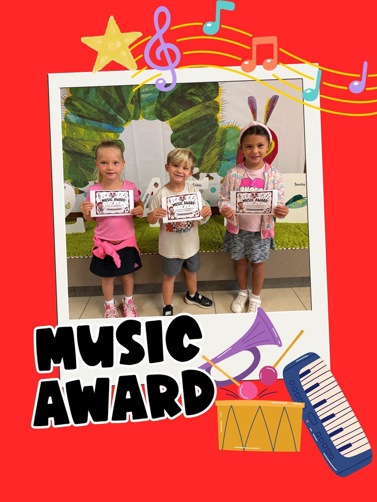 Music Award 3 children holding certificates