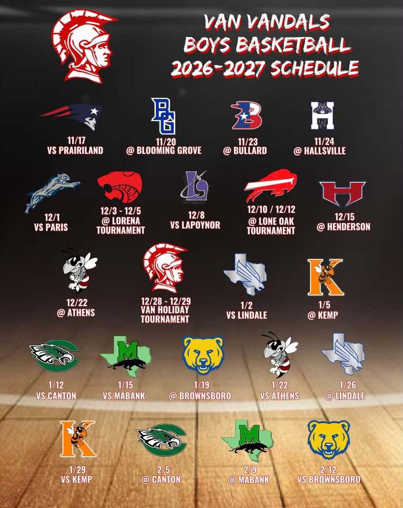 VAN VANDALS BOYS BASKETBALL 2026-2027 SCHEDULE 