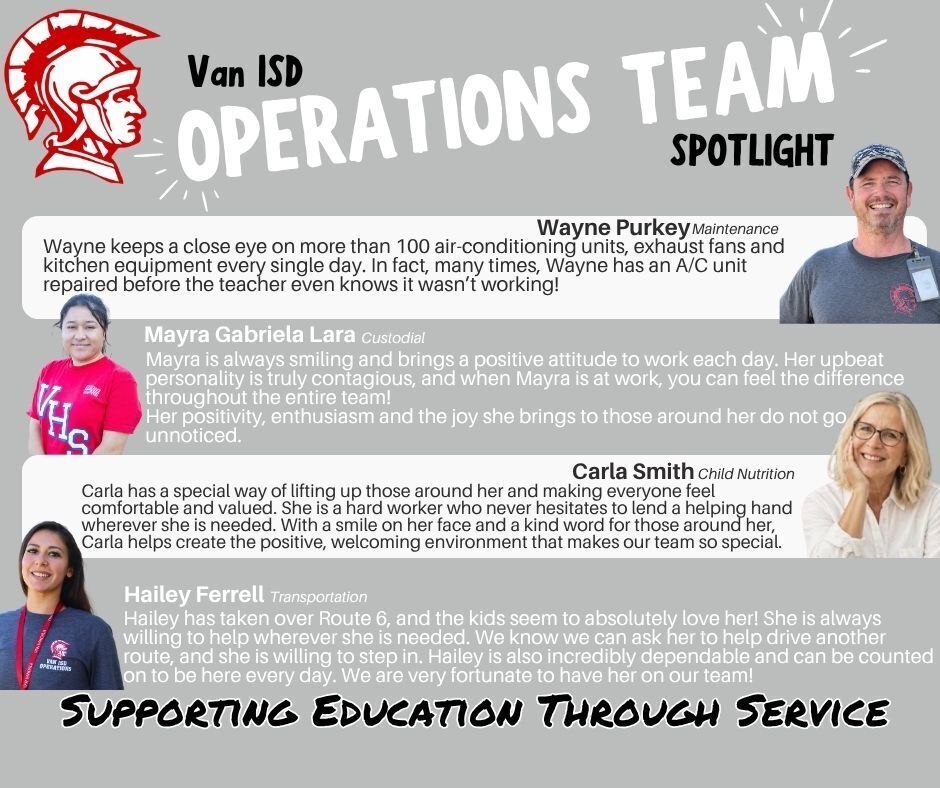 Van ISD Operations Team Spotlight