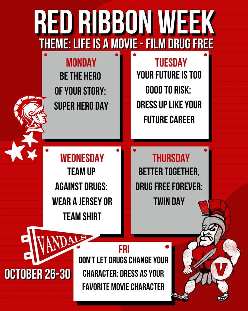 RED Ribbon Week Theme: Life is a movie - film drug free 