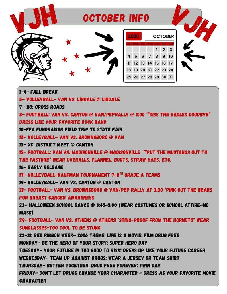 VJH OCTOBER INFO 