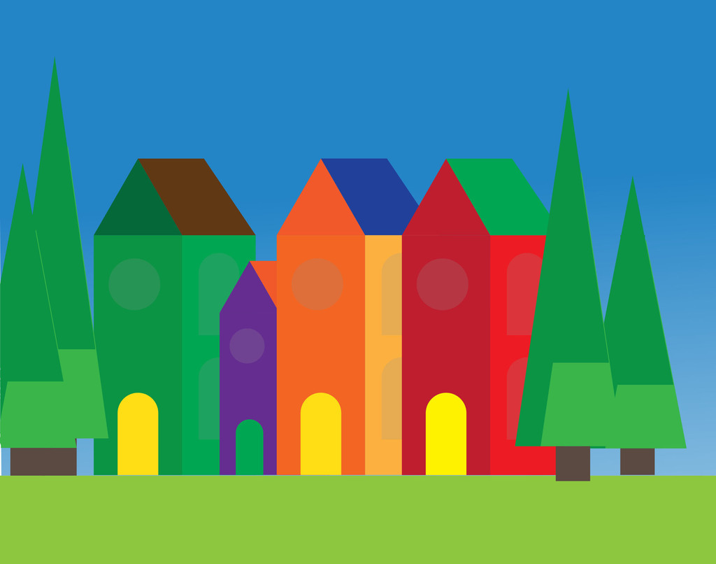 VHS VECTOR CITIES GRAPHIC DESIGN