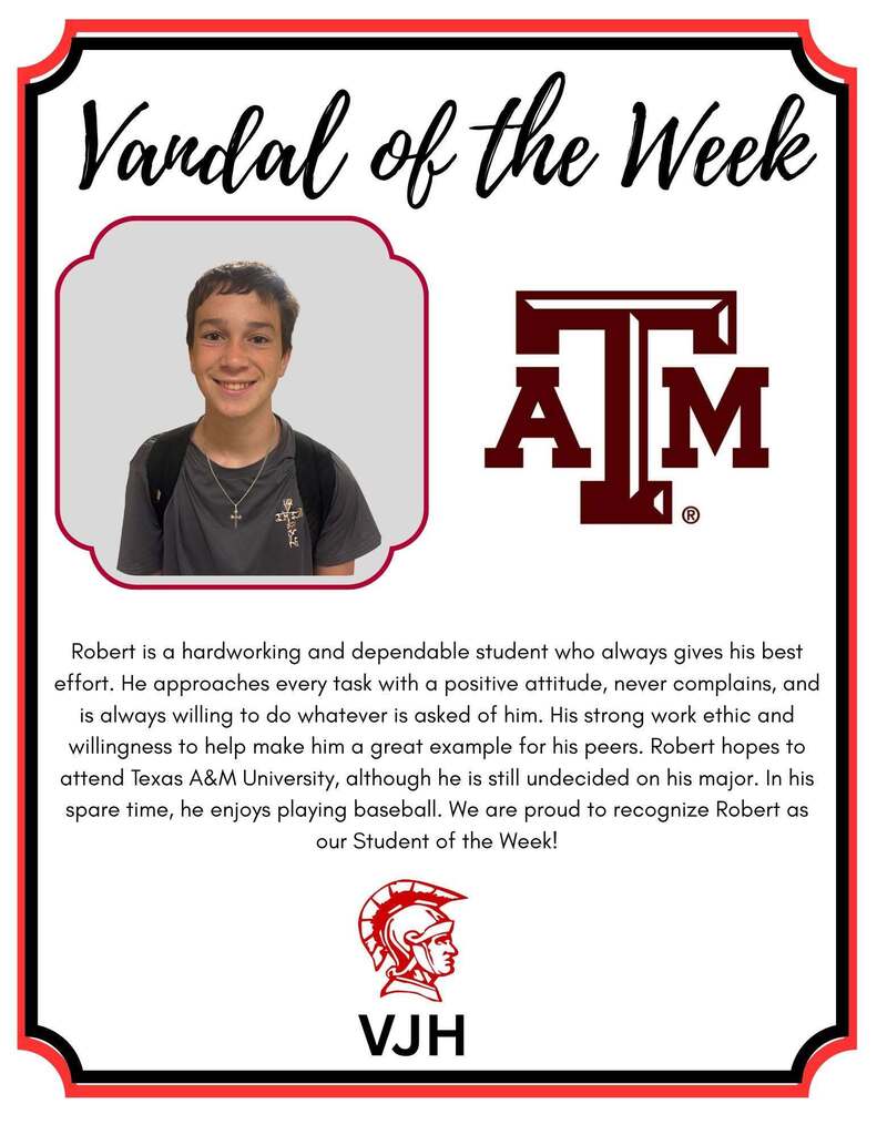 VJH VANDAL OF THE WEEK