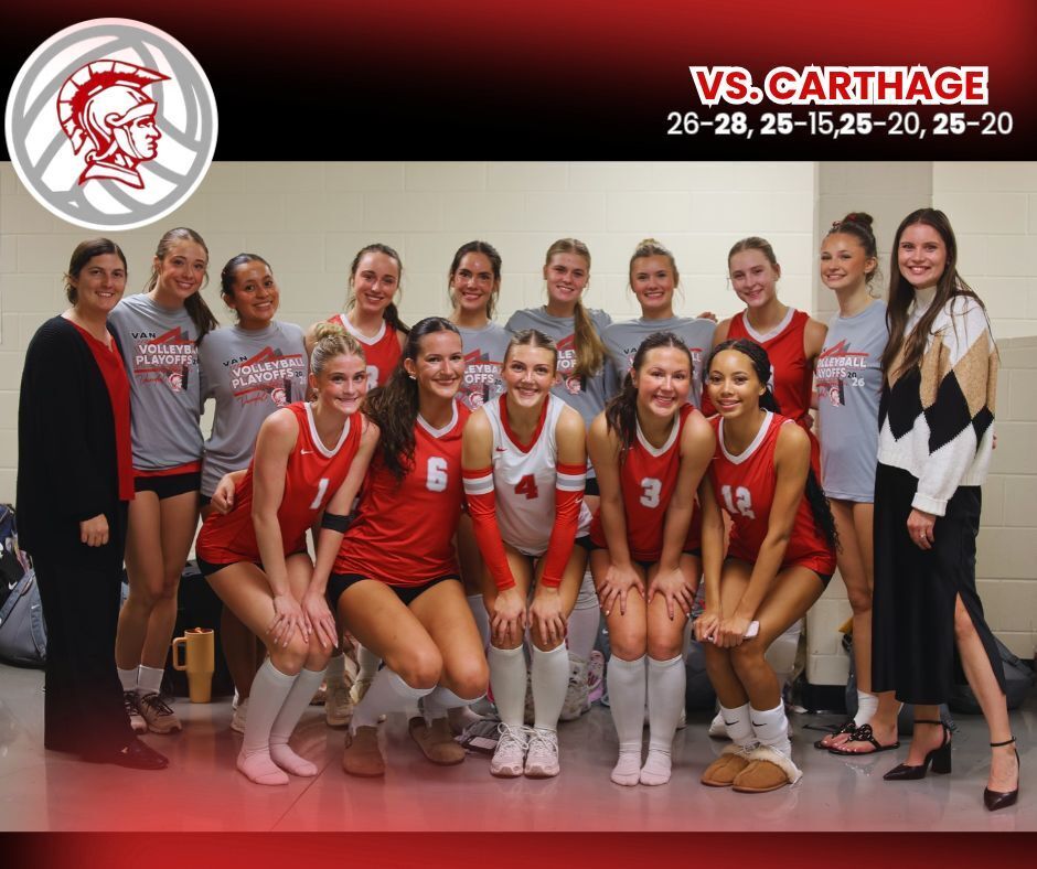 VS. CARTHAGE 26-28, 25-15, 25-20, 25-20