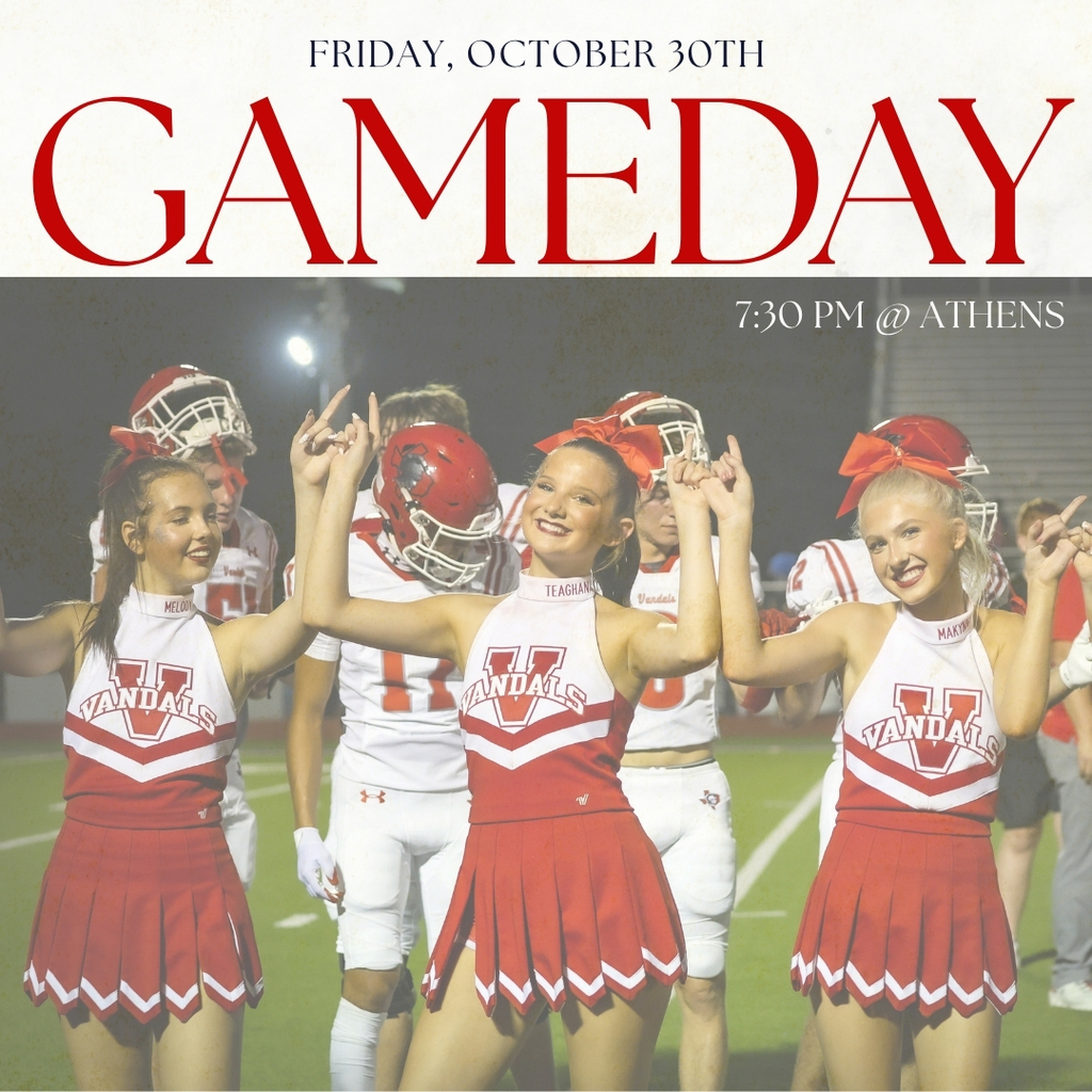 FRIDAY, OCTOBER 30TH GAME DAY 7:30 PM @ ATHENS
