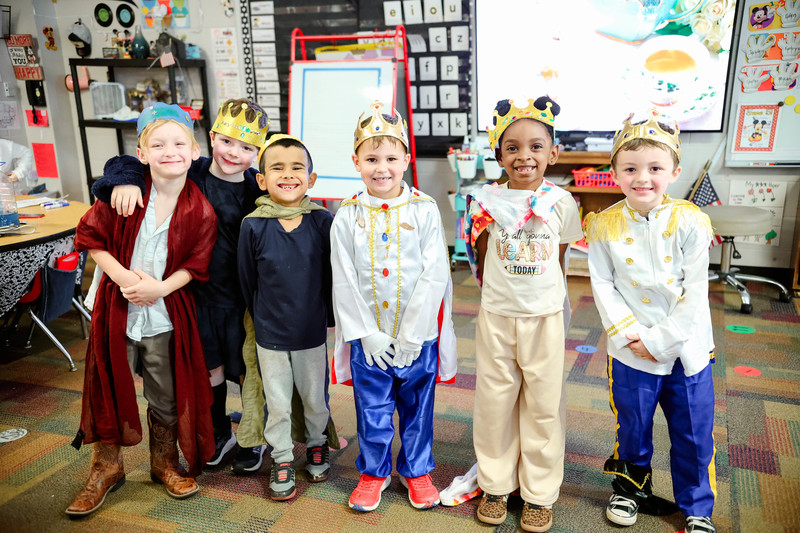 students having tea party