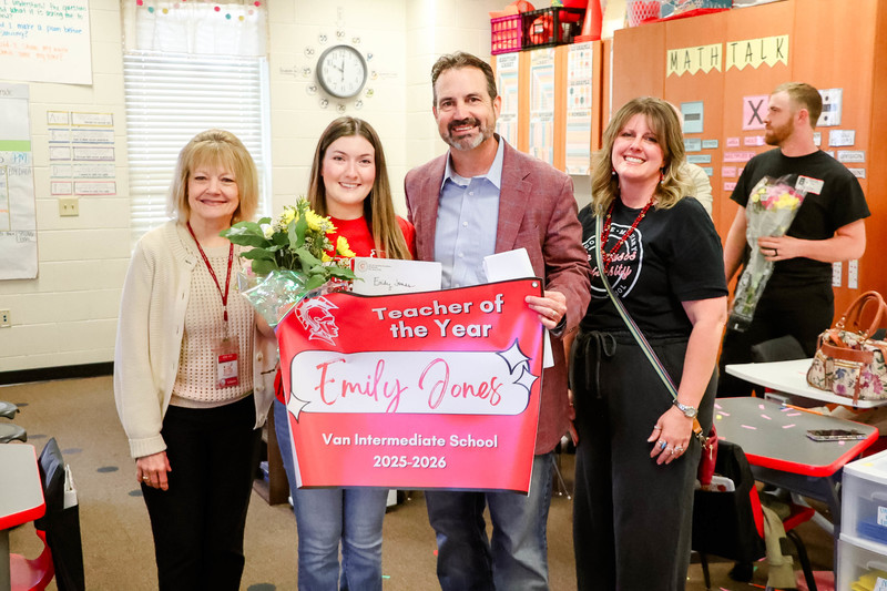 mrs. jones with principal, superintendent, and assistant principal