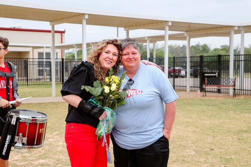 mrs malone wins teacher of the year