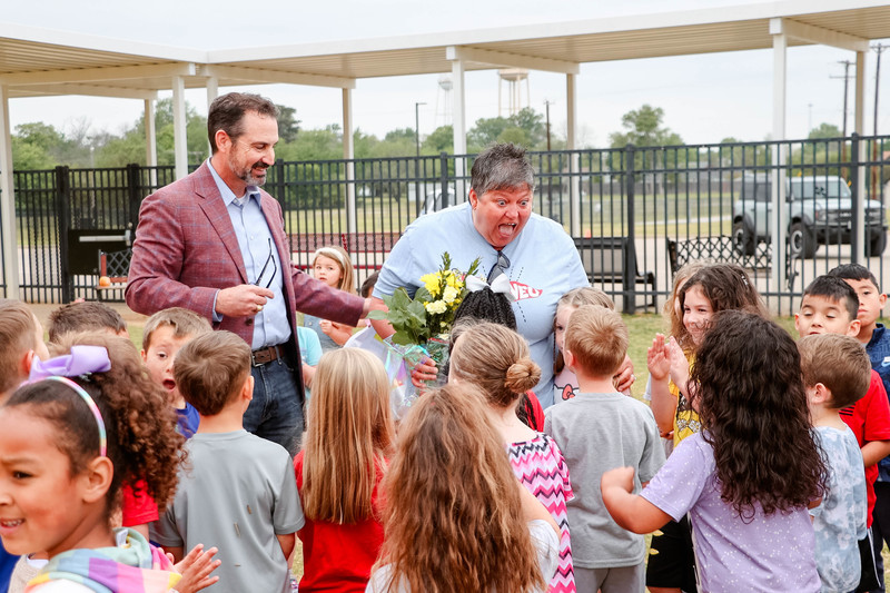 mrs malone wins teacher of the year