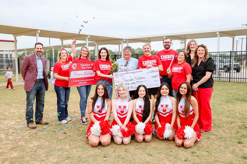 mrs malone wins teacher of the year