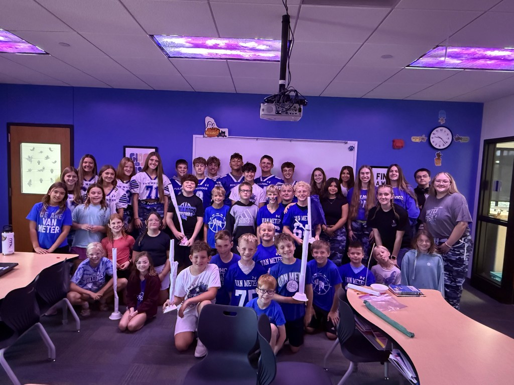 Class photo with buddies.