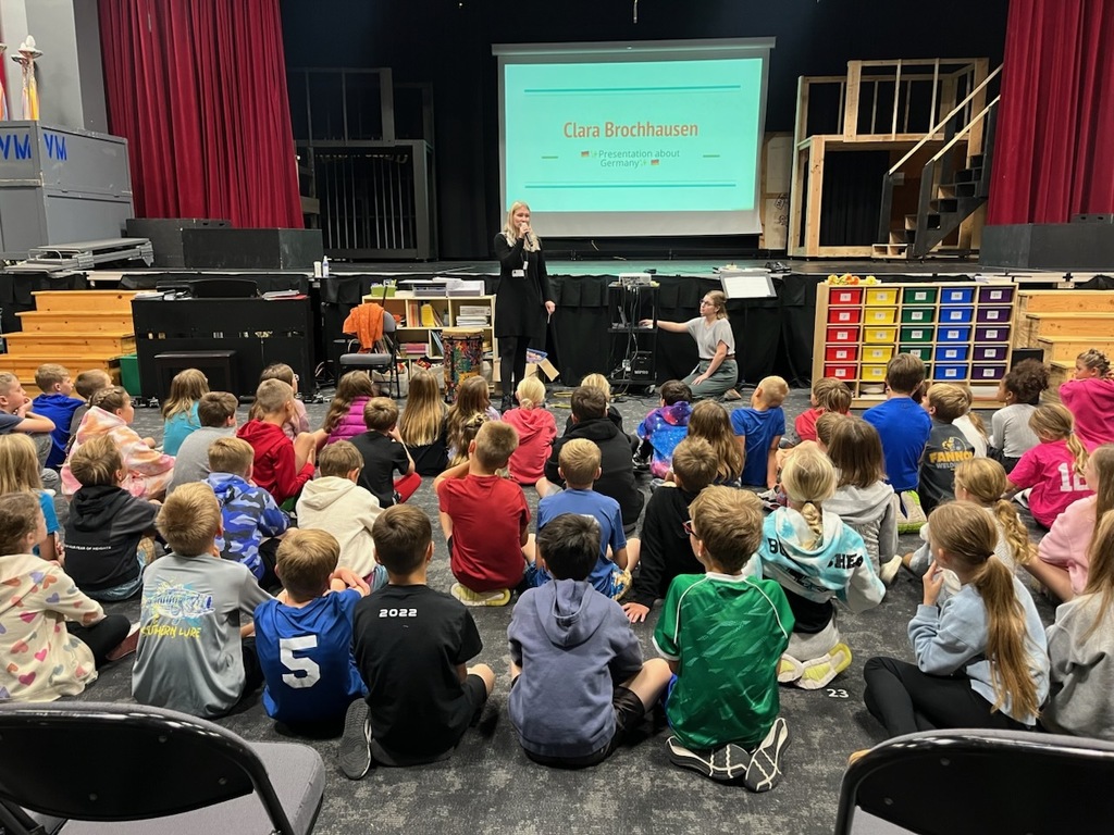 Students listening to the speaker