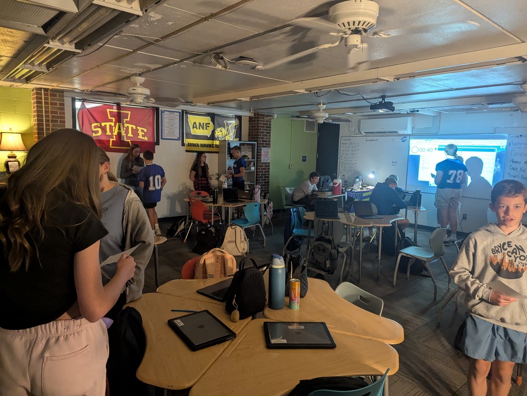 Students talking about what they believed happen in small groups.