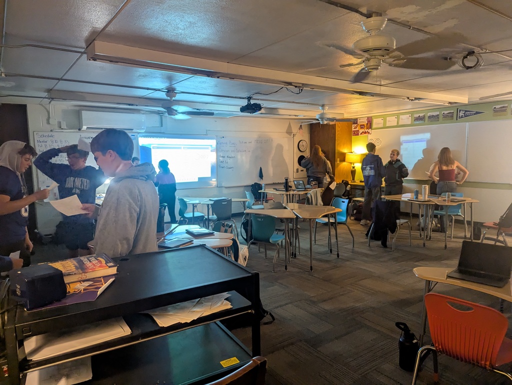 Students talking about what they believed happen in small groups from a different angle