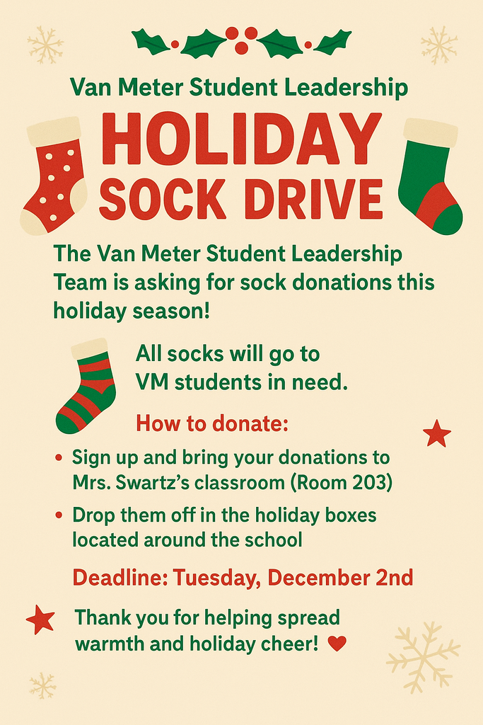 Student Leadership Holiday Sock Drive, deadline Tuesday, December 2