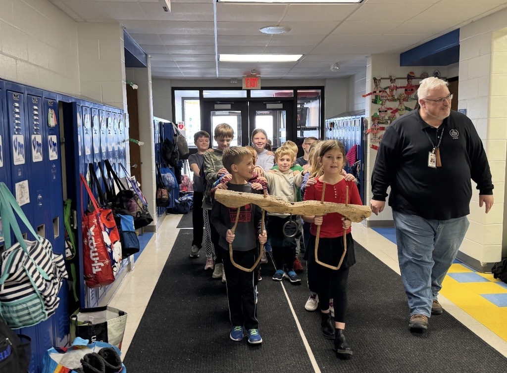 Students following the leader, like oxen did