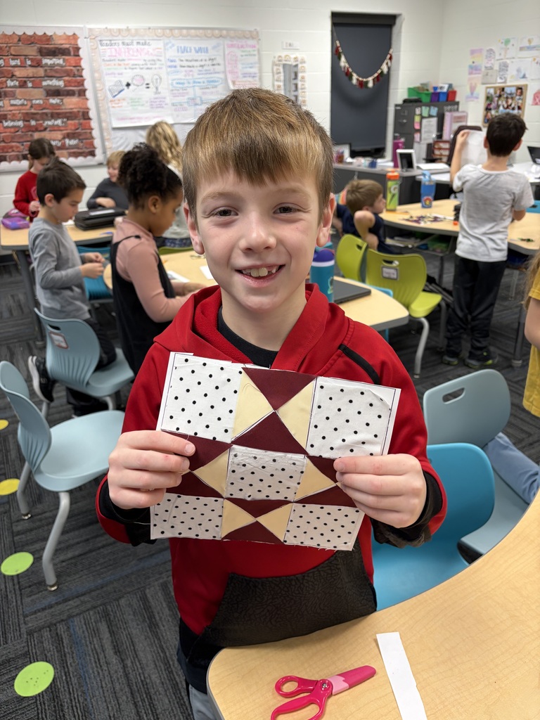 A student with the quilted section