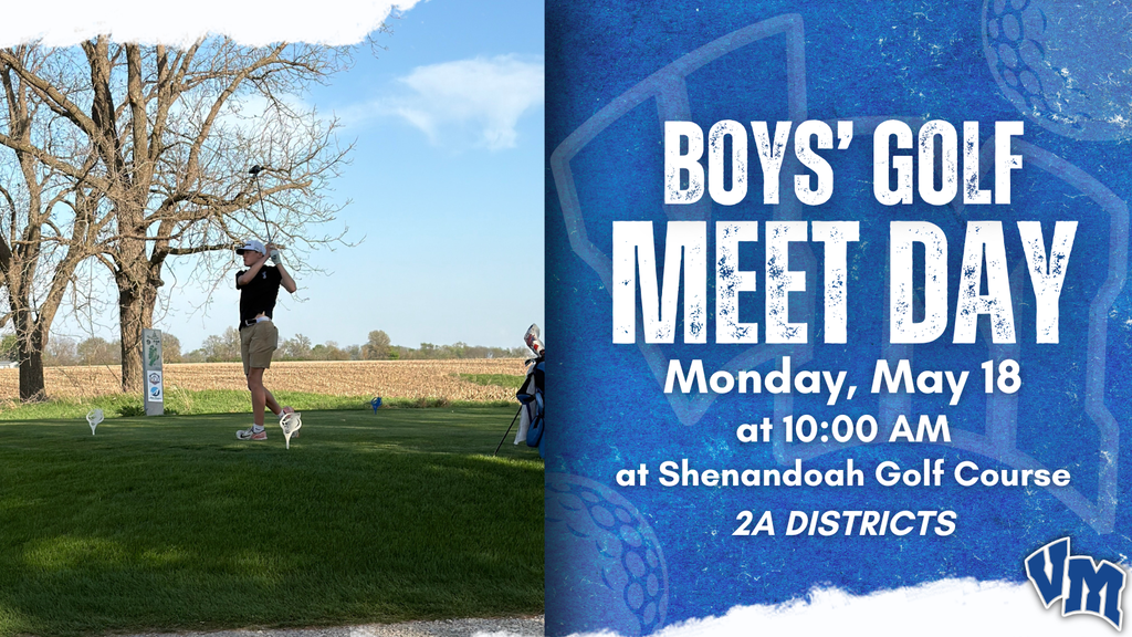 Boy golfer swinging on a sunny day at Shenandoah Golf Course for the Boys' Golf Meet Day event.
