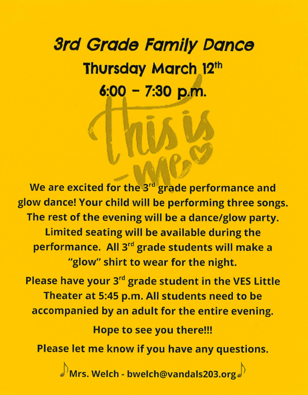 3rd Grade Family Dance