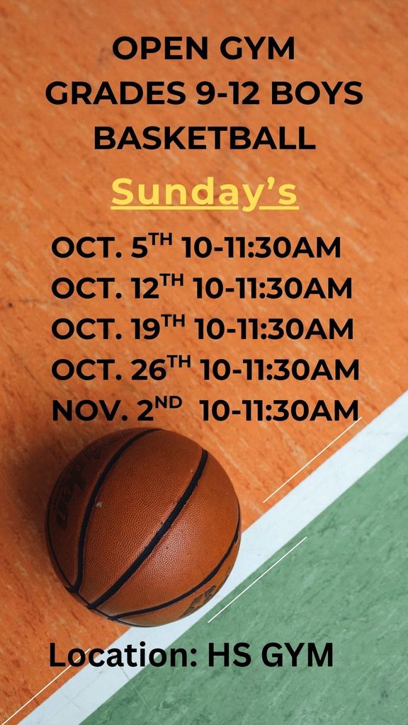 Boys Basketball Open Gym 9-12