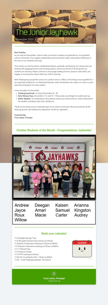 Townsend November newsletter!