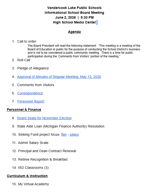 board agenda 6.2.26 page 1