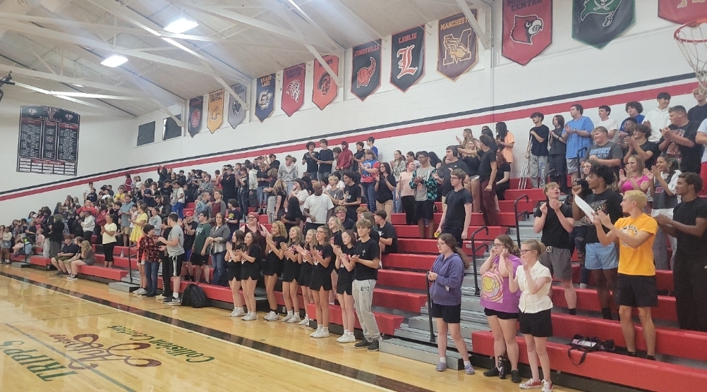 students singing fight song