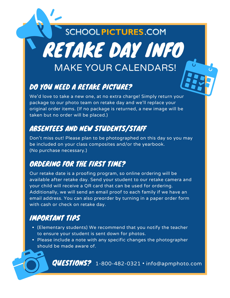 Picture Retake Day Information