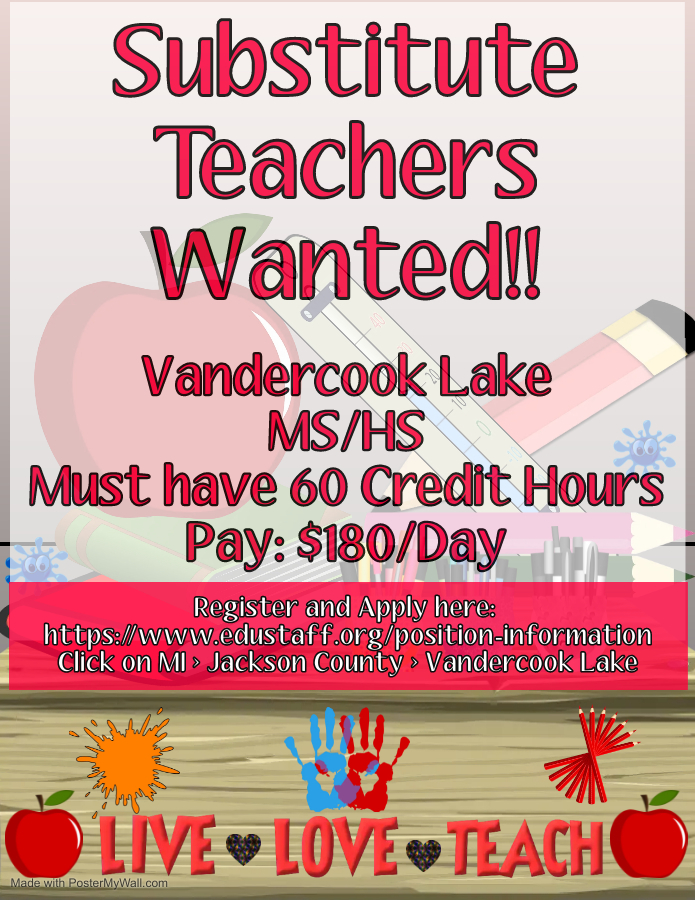 Substitute Teachers Wanted