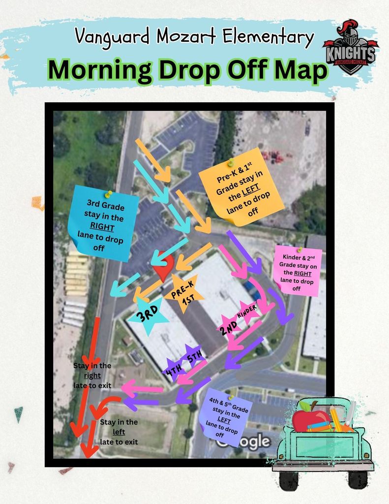 morning drop off map