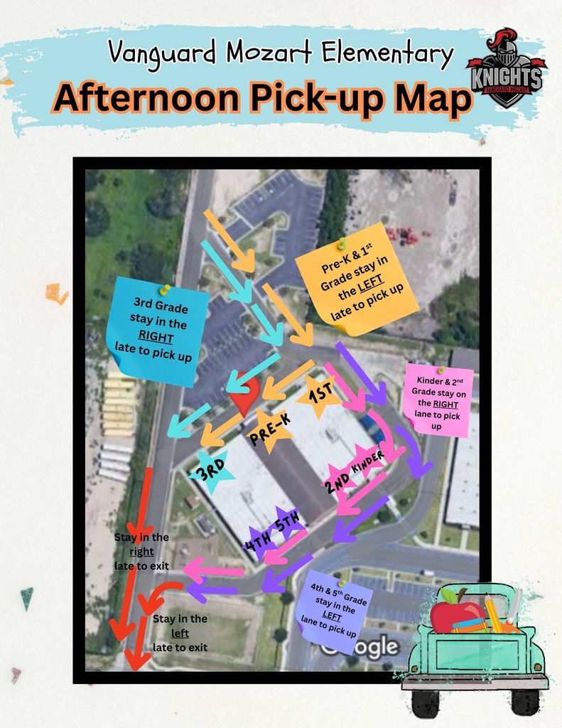 afternoon pick up map