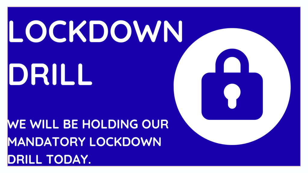 Mozart is holding Mandatory Lockdrill this morning.
