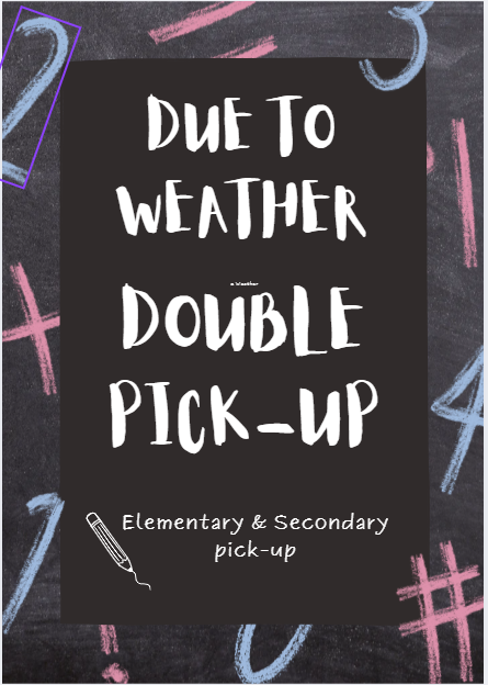Weather changes for pick up