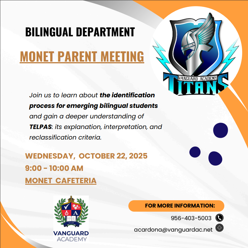 Bilingual Department Monet Parent Meeting