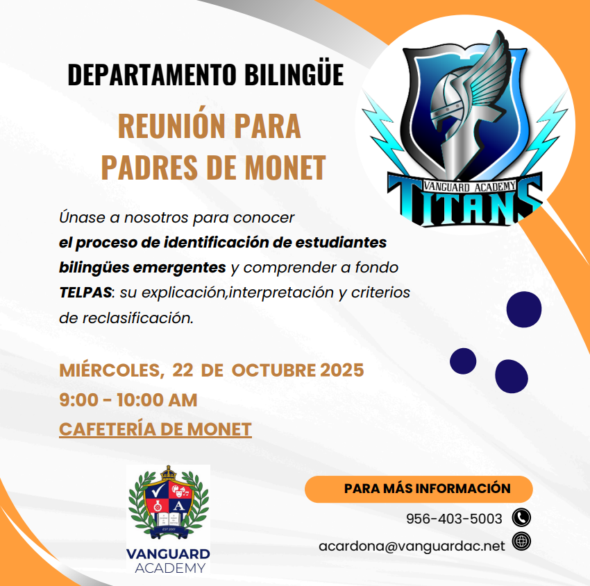 Bilingual Department Monet Parent Meeting