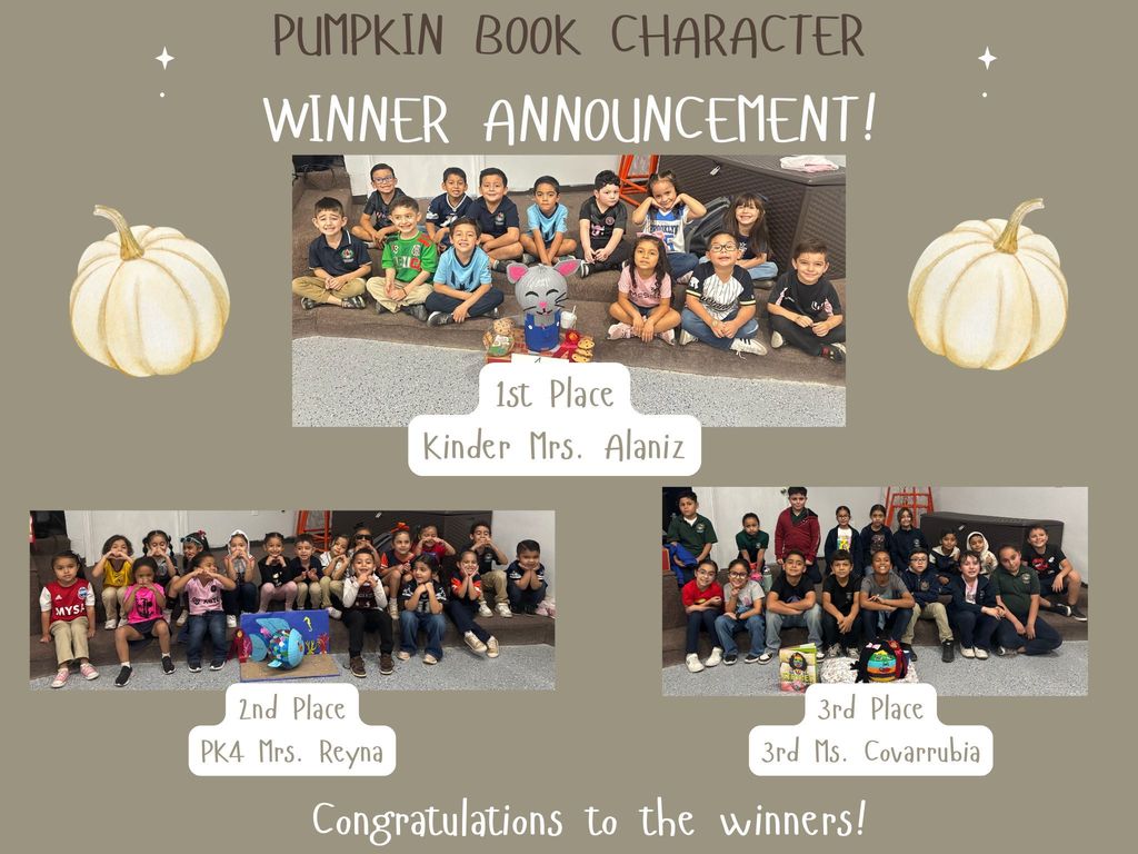 Pumpkin Book Character Contest Winners