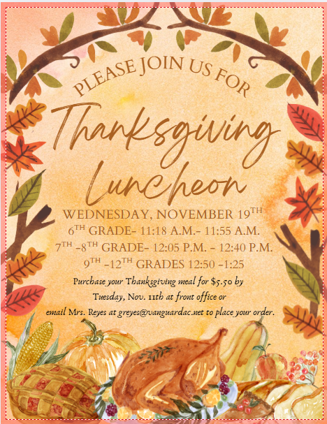 Parent Thanksgiving Invitation