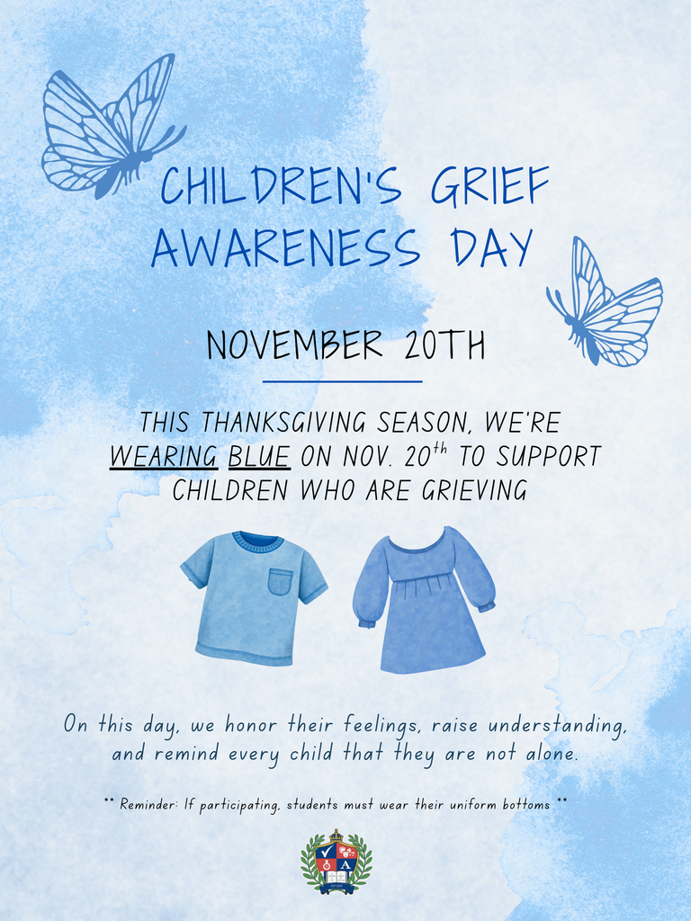 CHILDRENS GRIEF AWARENESS DAY NOVEMBER 20TH