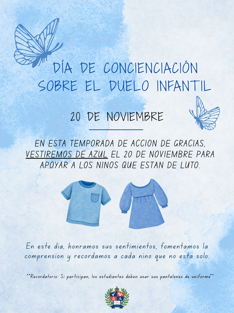 DIA DE CONCIENCIACION SOBRE EL DUELO INFANTIL. 20 DE NOVIEMBRE
