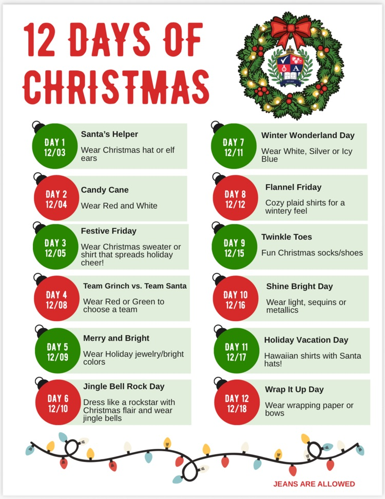 12 days of Christmas 