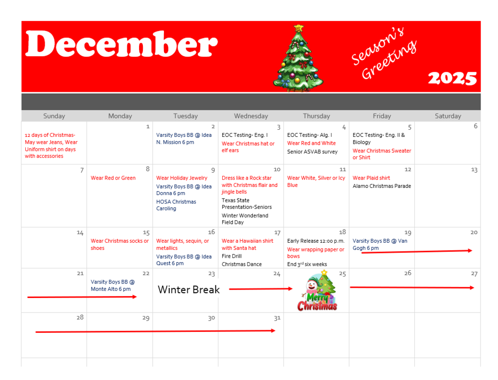 December Calendar