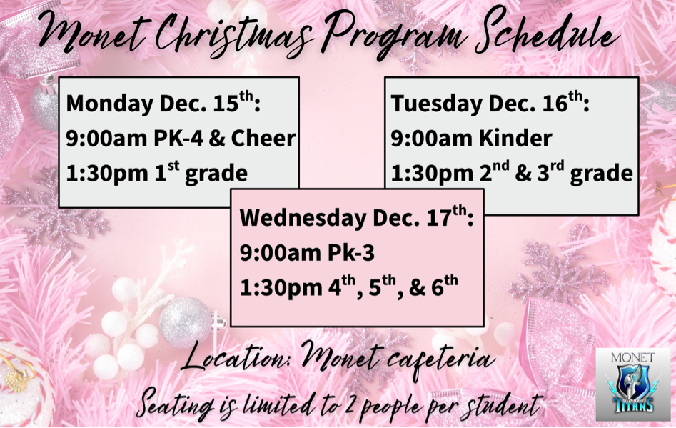 Monet Christmas Program