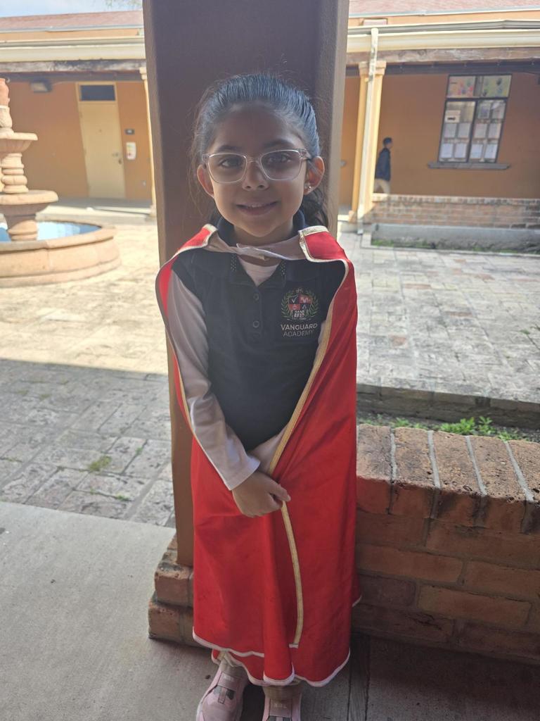 Students in superhero outfits