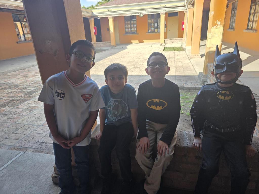 Students in superhero outfits