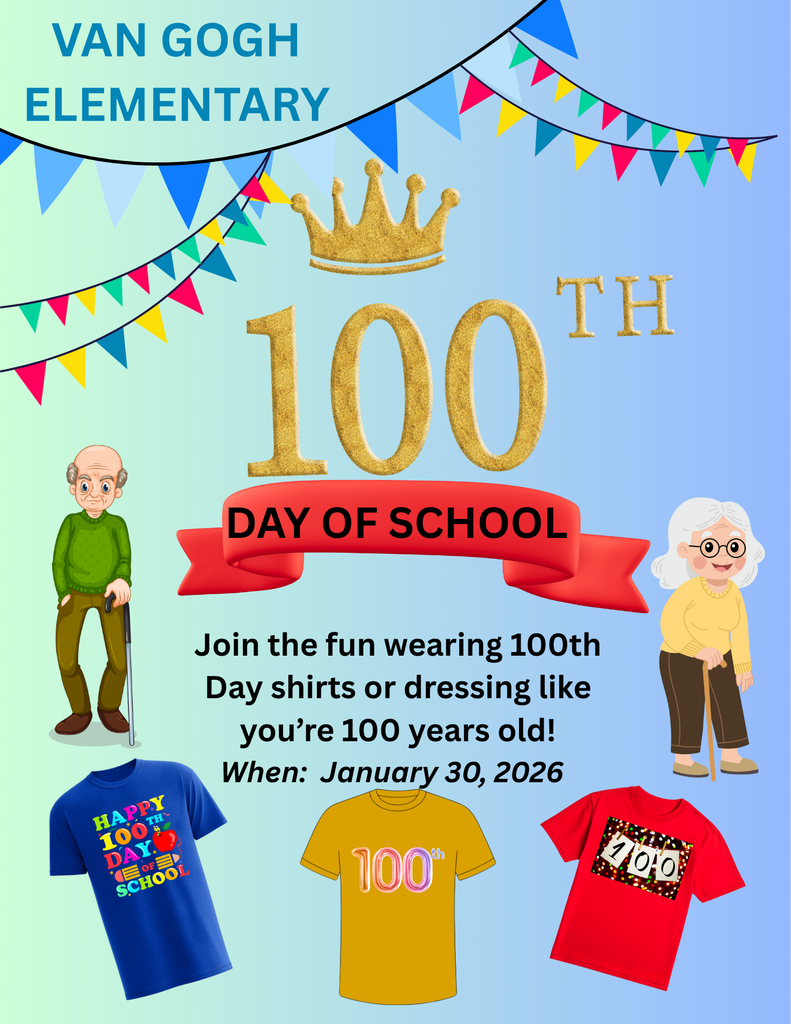 flyer with old people and shirts on it about the 100th day of school