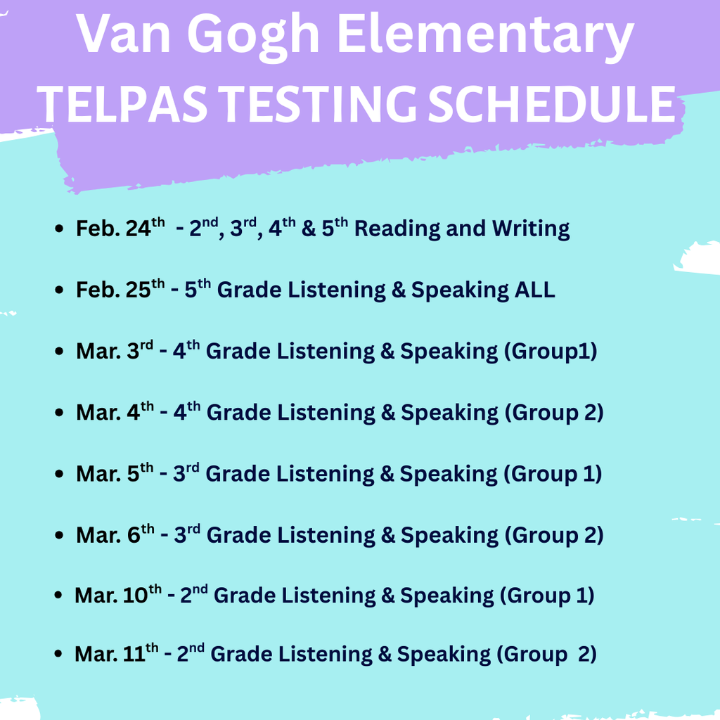TELPAS Schedule
