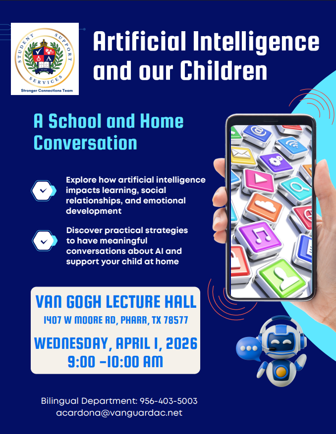 Flyer describing a parent workshop for AI use with children and how it can affect development