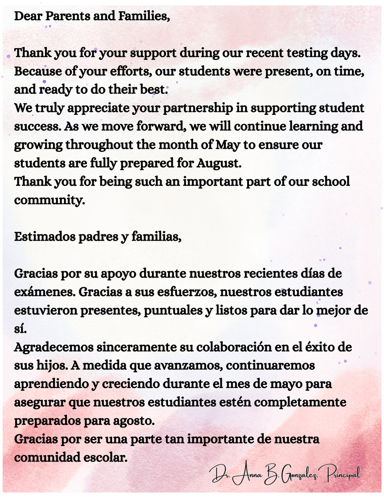 STAAR Complete, thank you parents