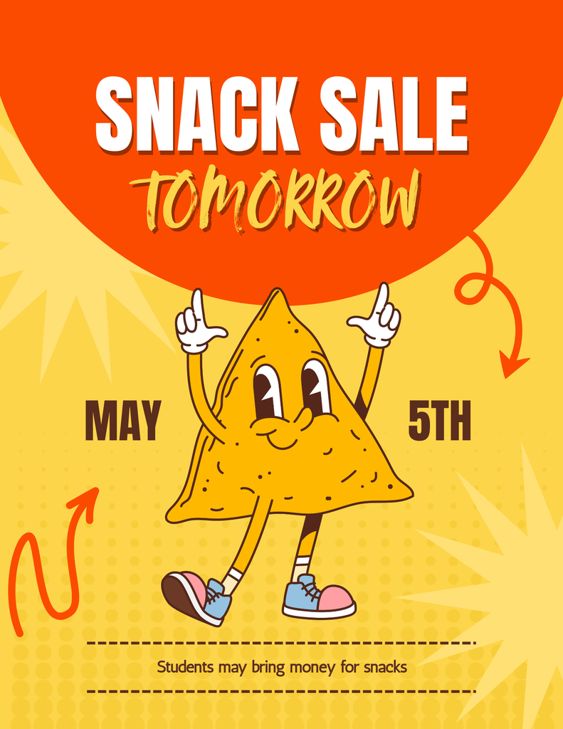Snack sale tomorrow