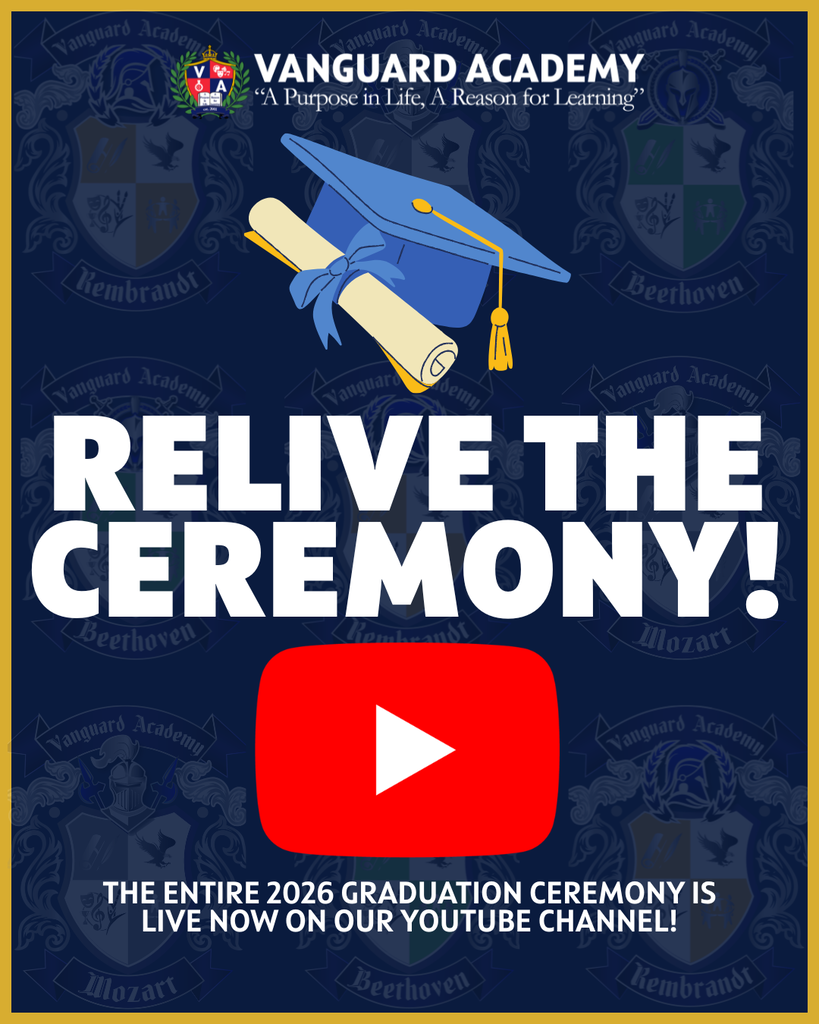 Blue banner with a graduation cap, diploma, and YouTube play button. Text reads "Relive the ceremony!" Below, the YouTube logo is featured.